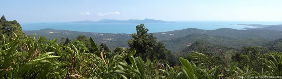 various titled land in Thailand land viewed from Maenam Hill Top